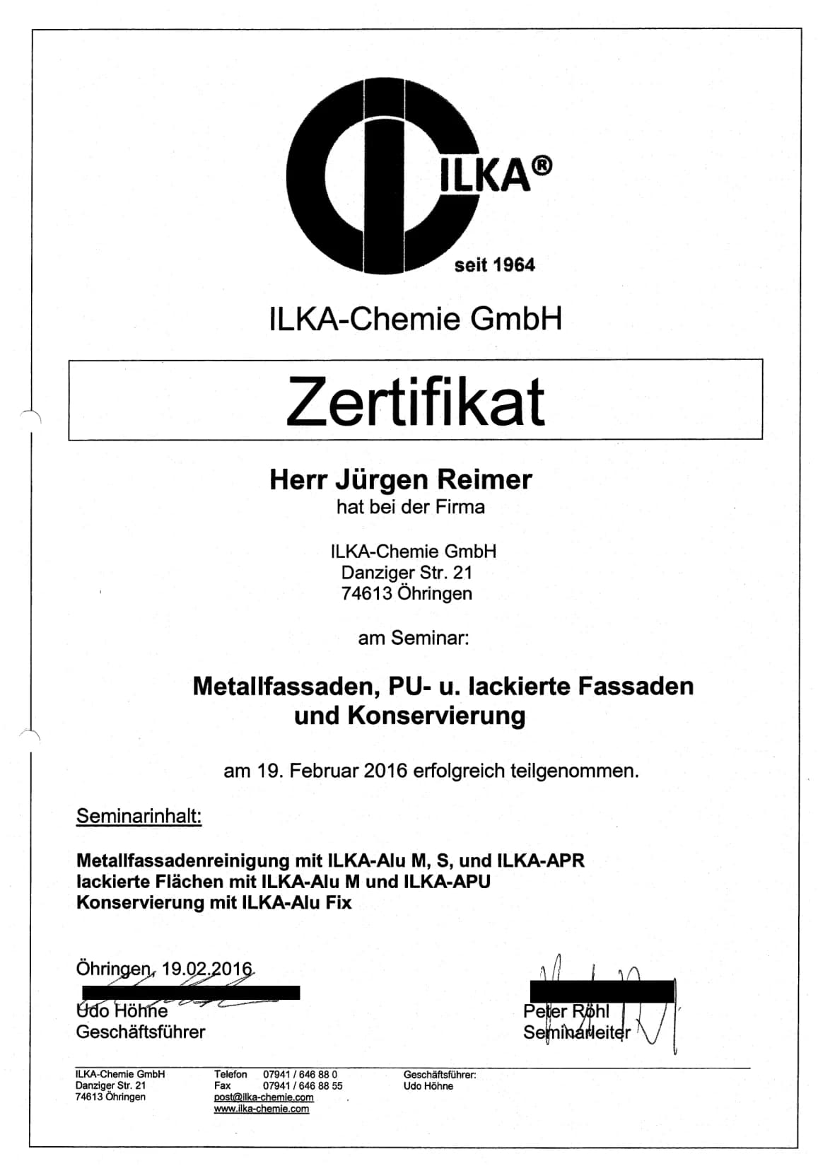 Vorschau: Metallfassaden, PU- u. lackierte Fassaden