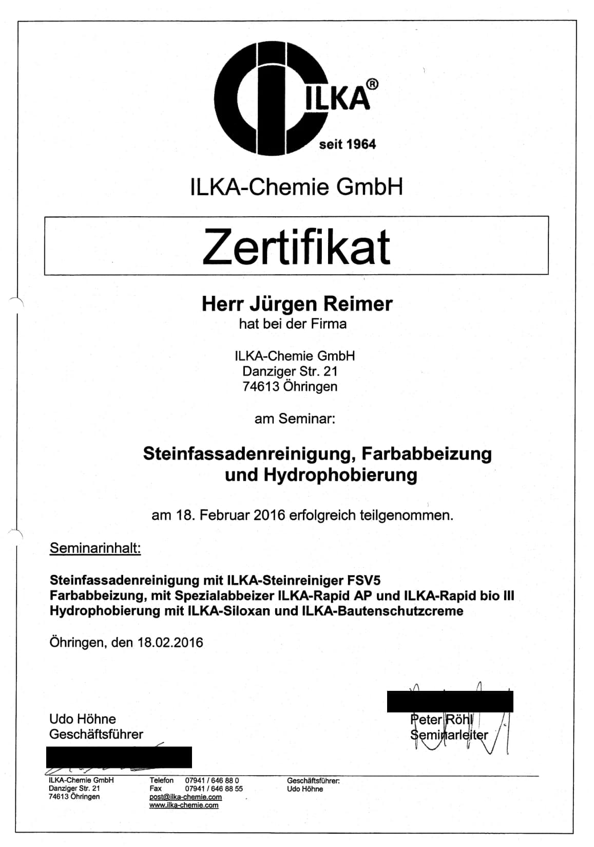 Vorschau: Steinfassadenreinigung, Farbabbeizung und Hydrophobierung